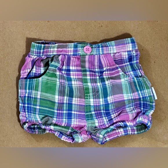 🔴6/$26🔴 Infant Girl’s Plaid Shorts - Picture 2 of 3